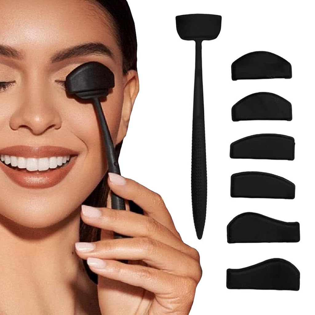 MAYCREATE 6 in 1 Eyeshadow Crease Line Kit, Silicone Eyeshadow Palette Tamp, Eyeshadow & Eyeliner Applicator, Lazy Eyeshadows Fixer, Quick Eye Makeup Tool for Beginners MAYCREATE 6 in 1 Eyeshadow Crease Line Kit, Silicone Eyeshadow Palette Tamp, Eyeshadow & Eyeliner Applicator, Lazy Eyeshadows Fixer, Quick Eye Makeup Tool for Beginners